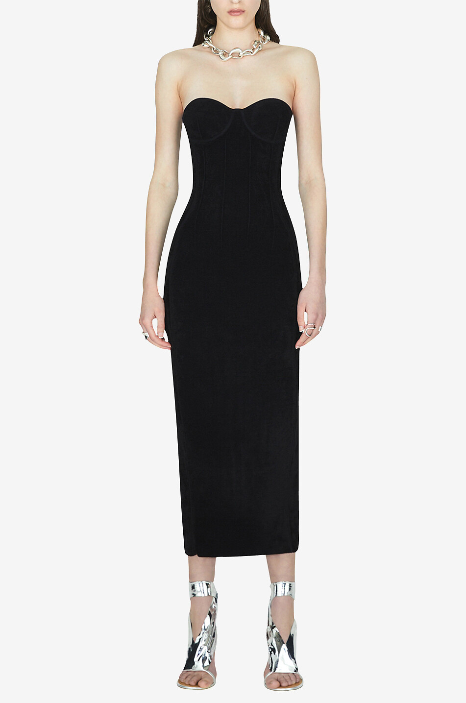 Titania velvet knit bustier dress