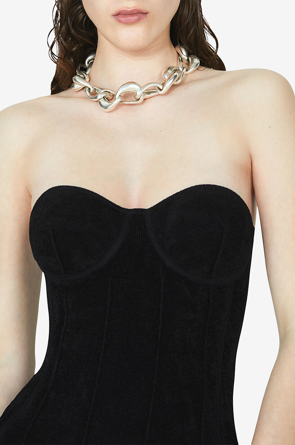 Titania velvet knit bustier dress