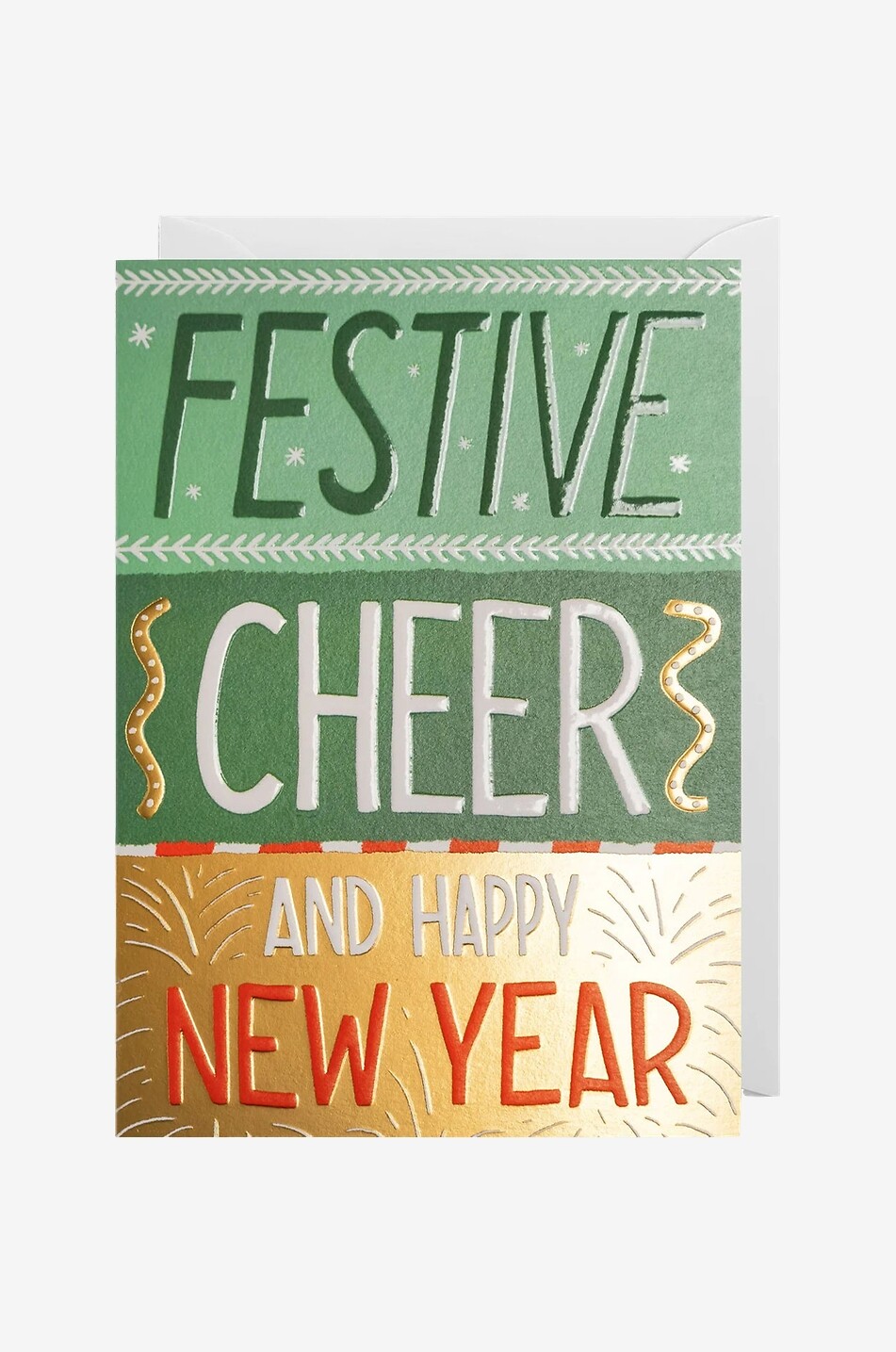 Festive Cheer And Happy New Year greeting card