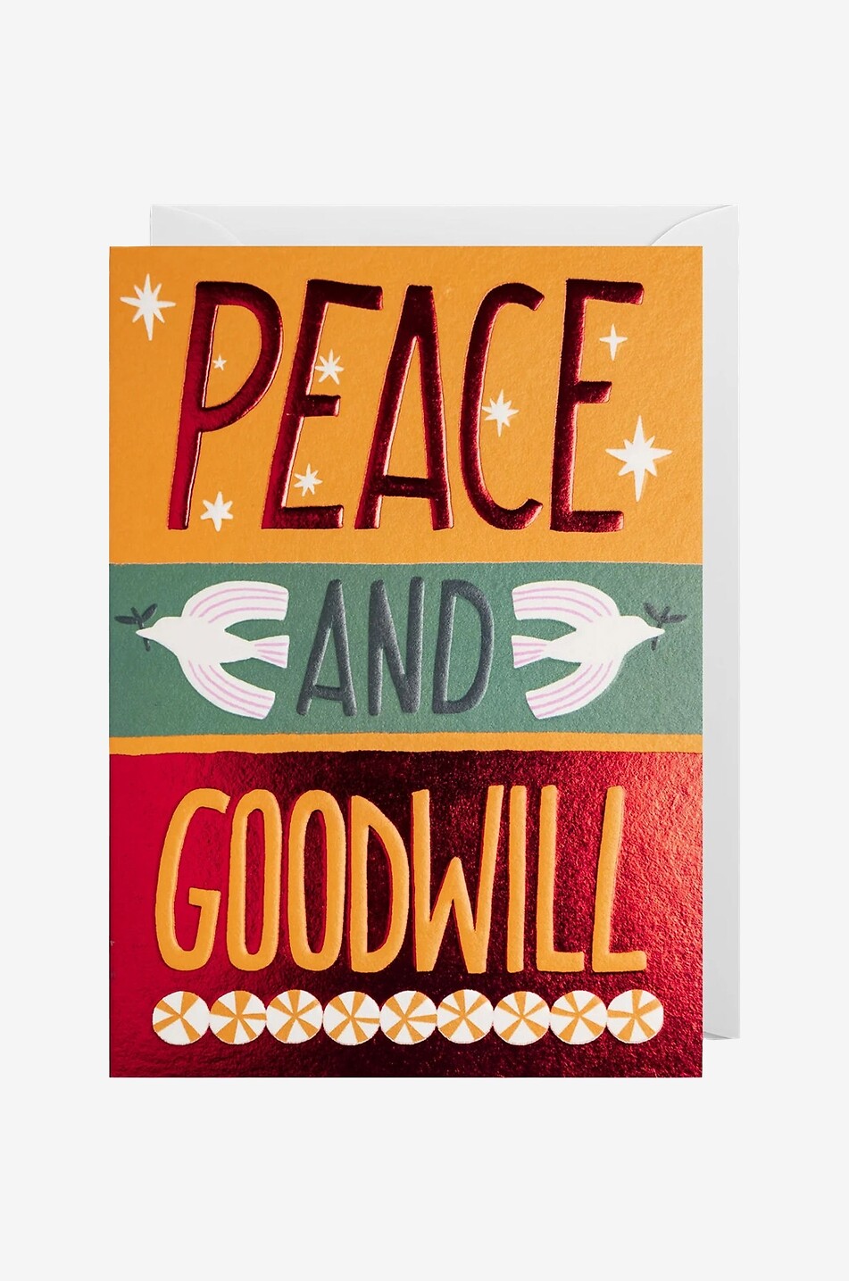 LAGOM DESIGN Peace and Goodwill greeting card Home MULTI COLOURED 1