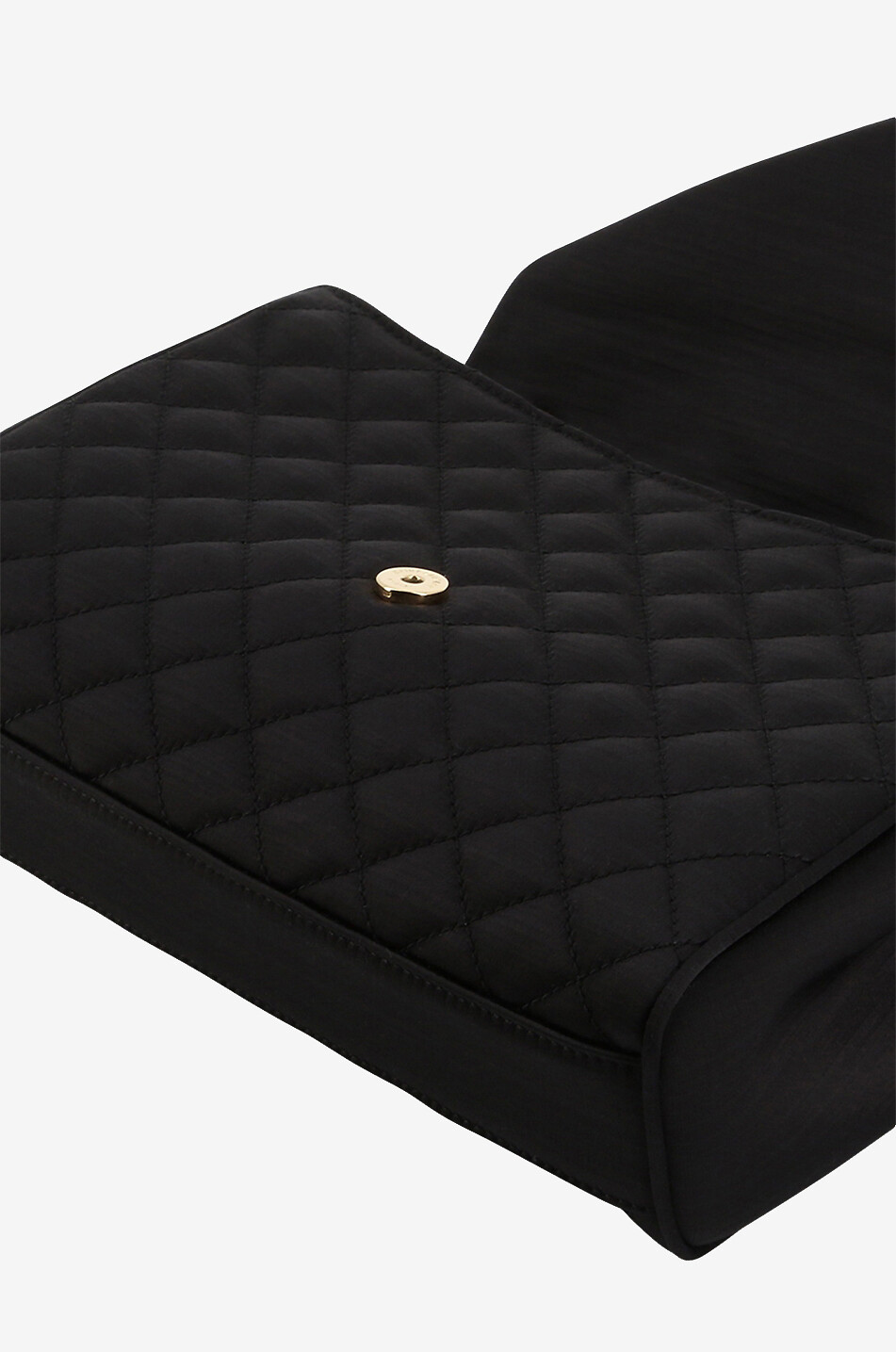 SAINT LAURENT PARIS Sac porté épaule en satin matelassé Envelope Medium Femme NOIR 6