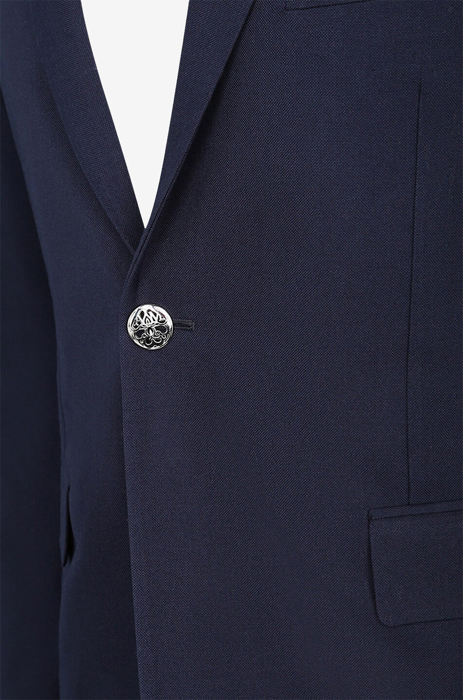 Einreihiger Slim-Fit-Blazer aus Bio-Baumwolle