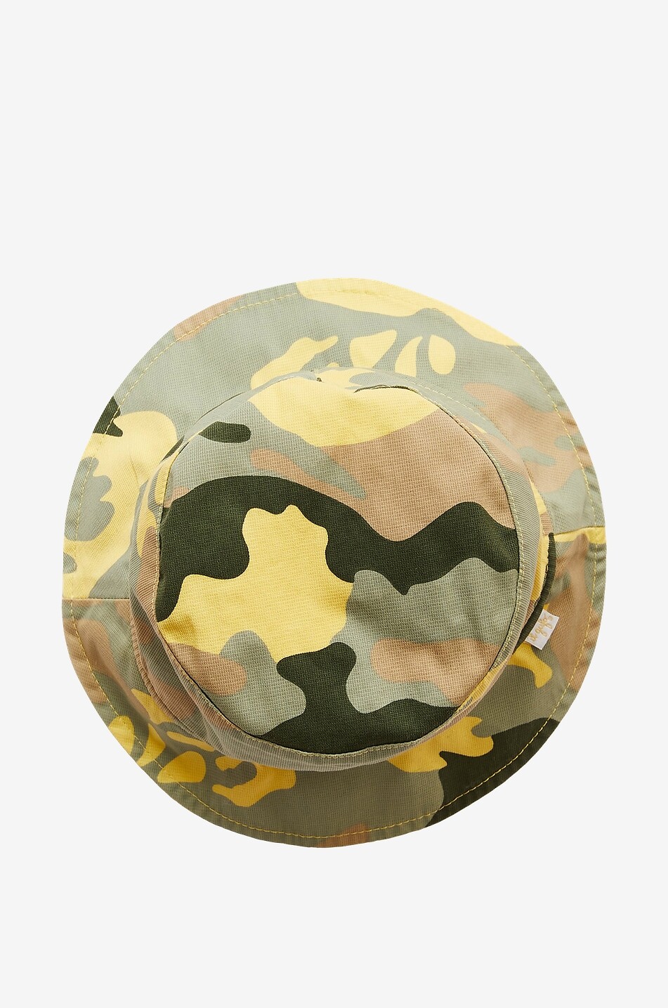 IL GUFO Camouflage patterned boy's bucket hat Boy YELLOW 2