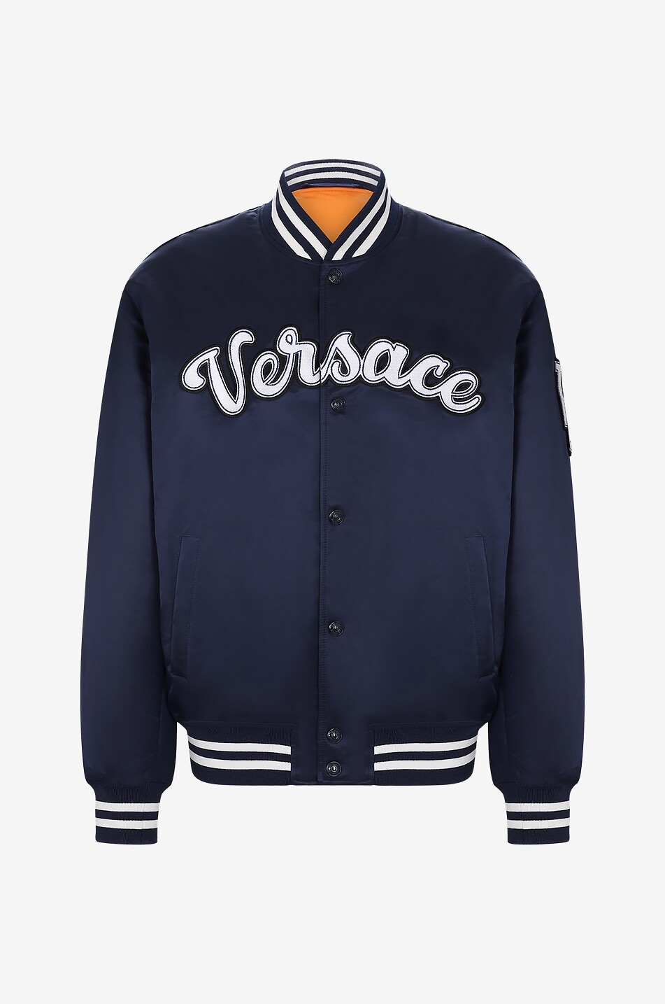 Varsity technical fabric embroidered bomber jacket
