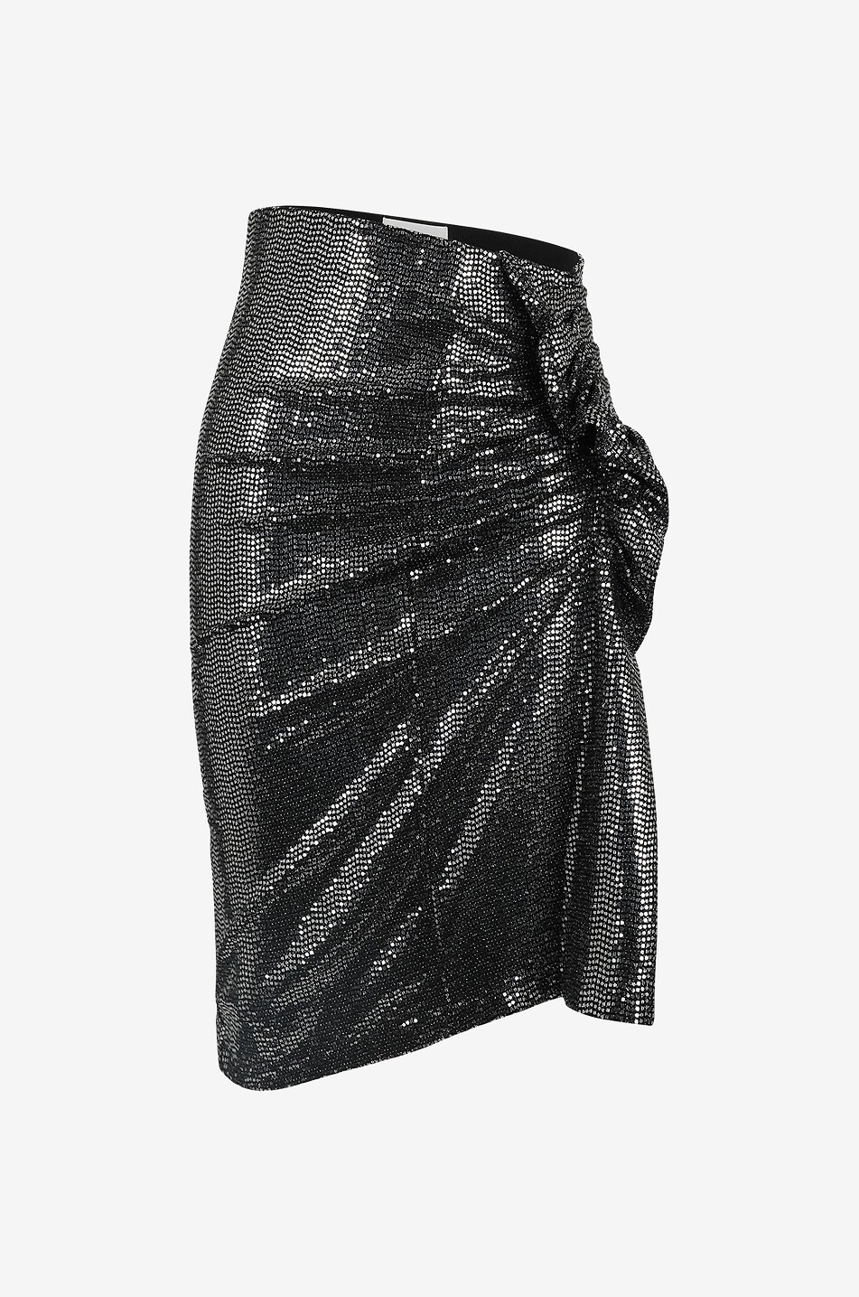 Dolene asymmetric sequin mini skirt