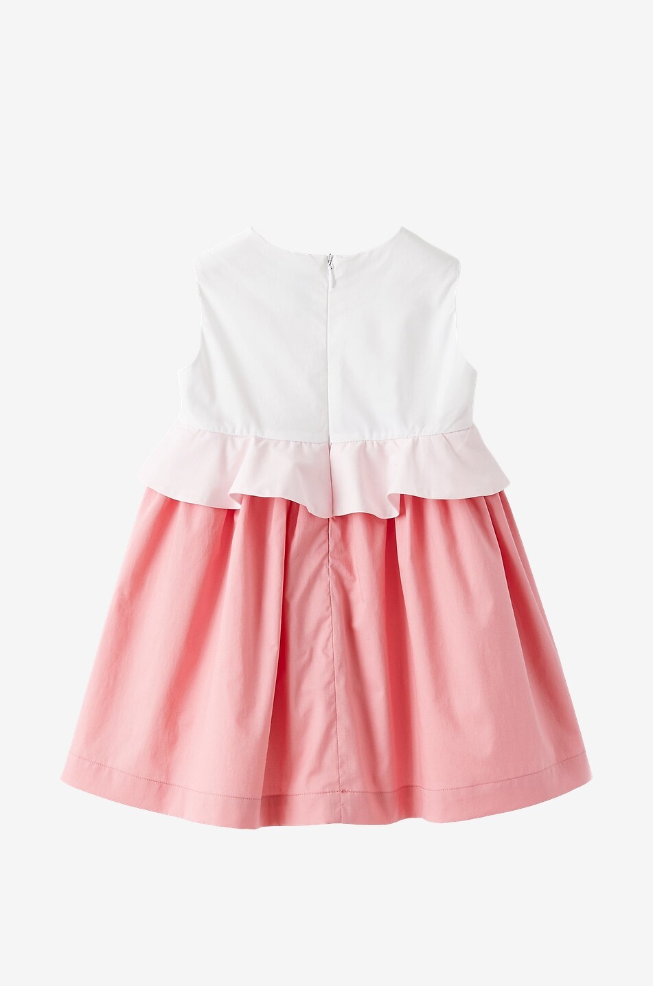Ärmelloses Baby-Kleid mit Satinrüsche