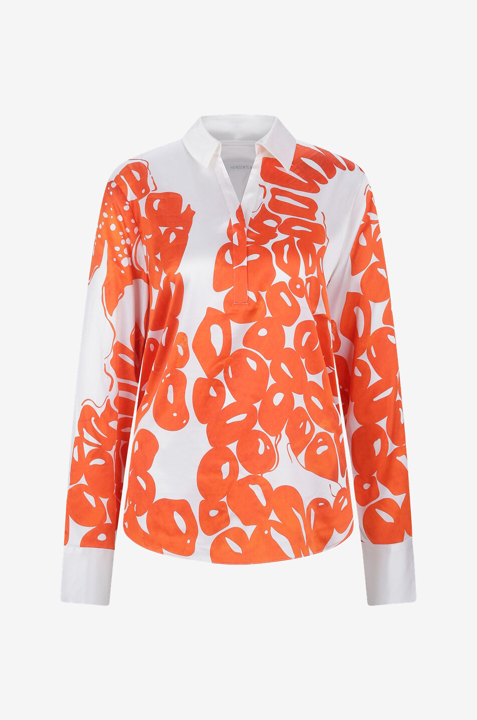 Langärmelige Bluse aus Seide