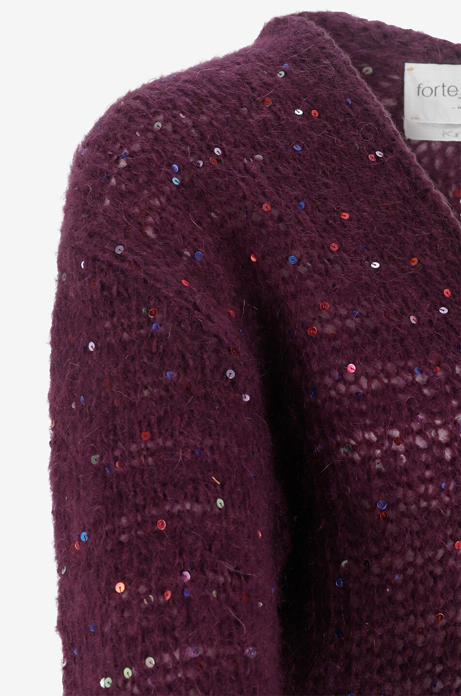 Pull à col en V en mohair