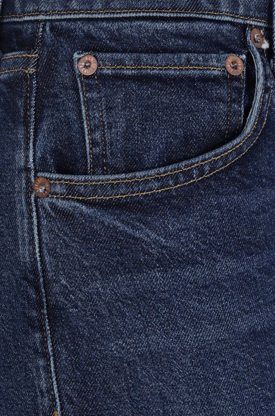 AGOLDE Jean slim en coton biologique et viscose Riley Femme BLEU FONCE 8
