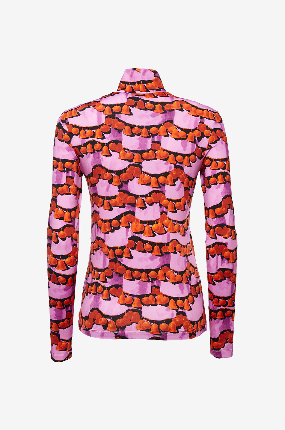 LA DOUBLEJ Schmales Lycra-Top Turtleneck Liberace Ciclamino  ROSA 2