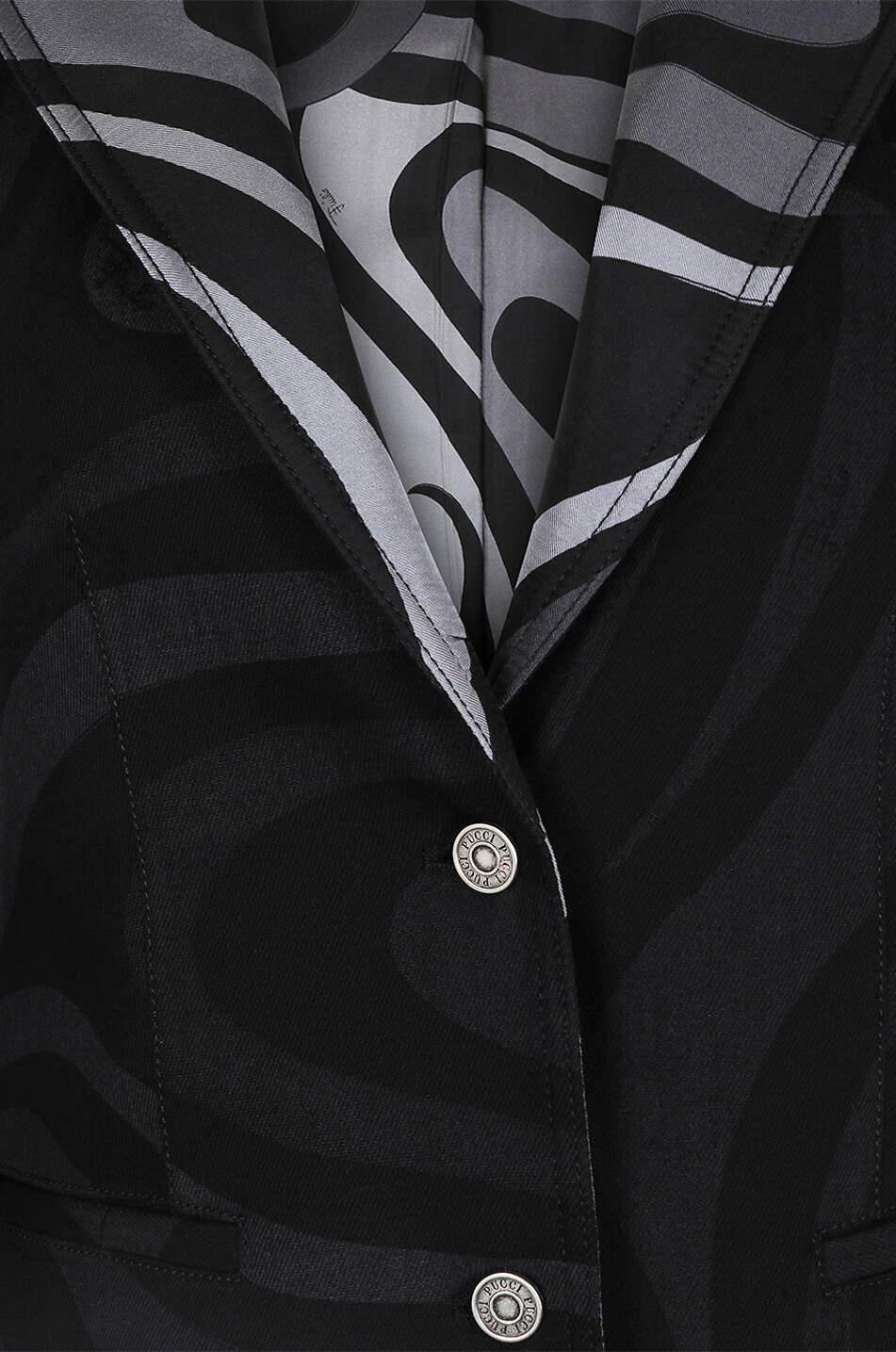 PUCCI Blazer aus Denim und Seide Marmo Damen SCHWARZ 3