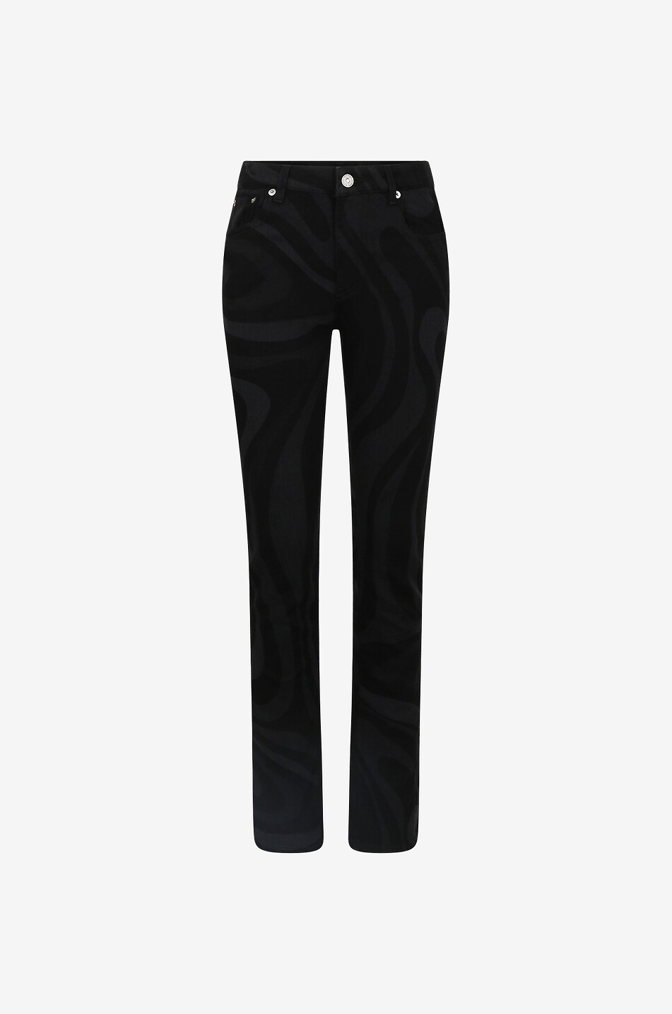 PUCCI Slim-Fit Jeans mit Print Marmo Damen SCHWARZ 1