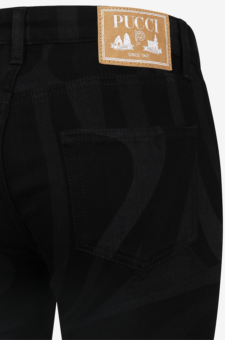 PUCCI Slim-Fit Jeans mit Print Marmo Damen SCHWARZ 3