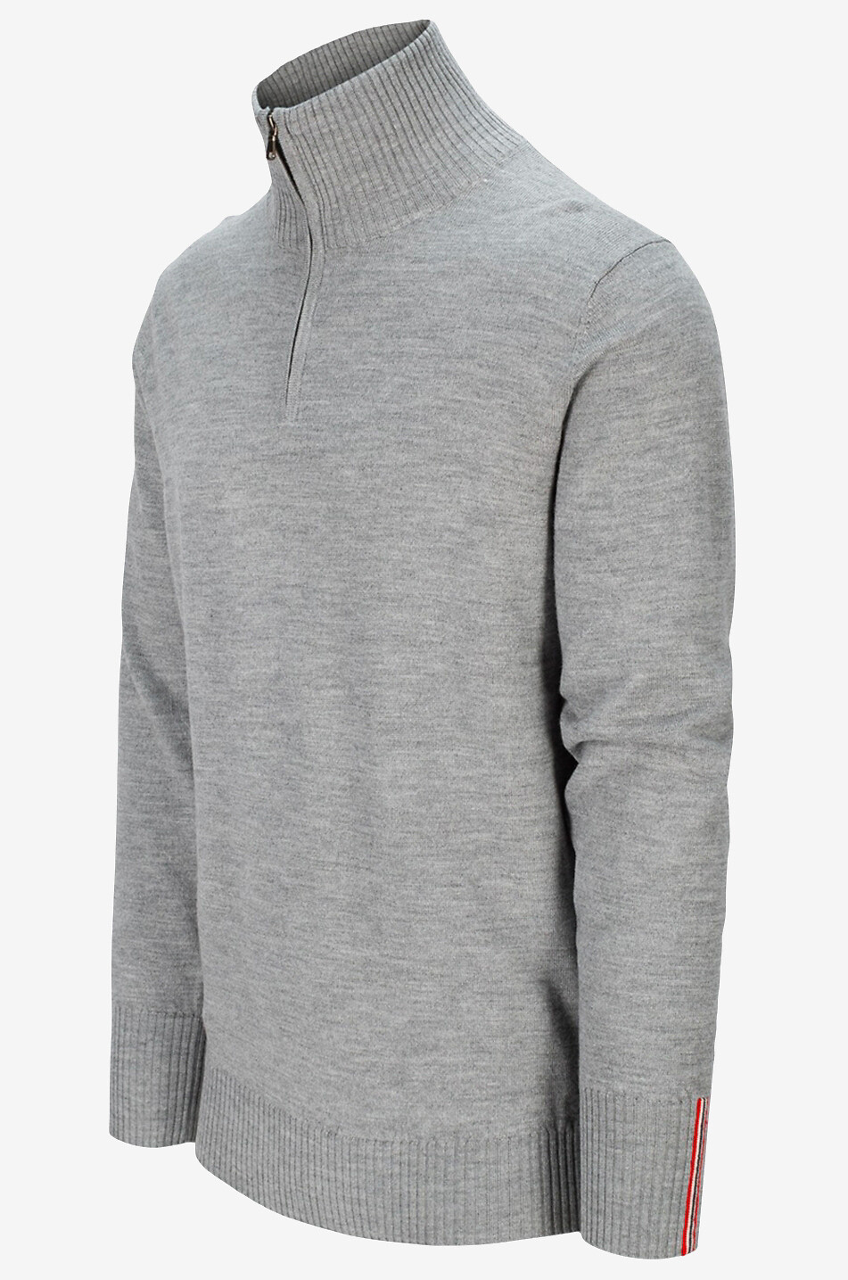 AMUNDSEN Peak M half-zip stand-up collar jumper Men LIGHT GREY 4