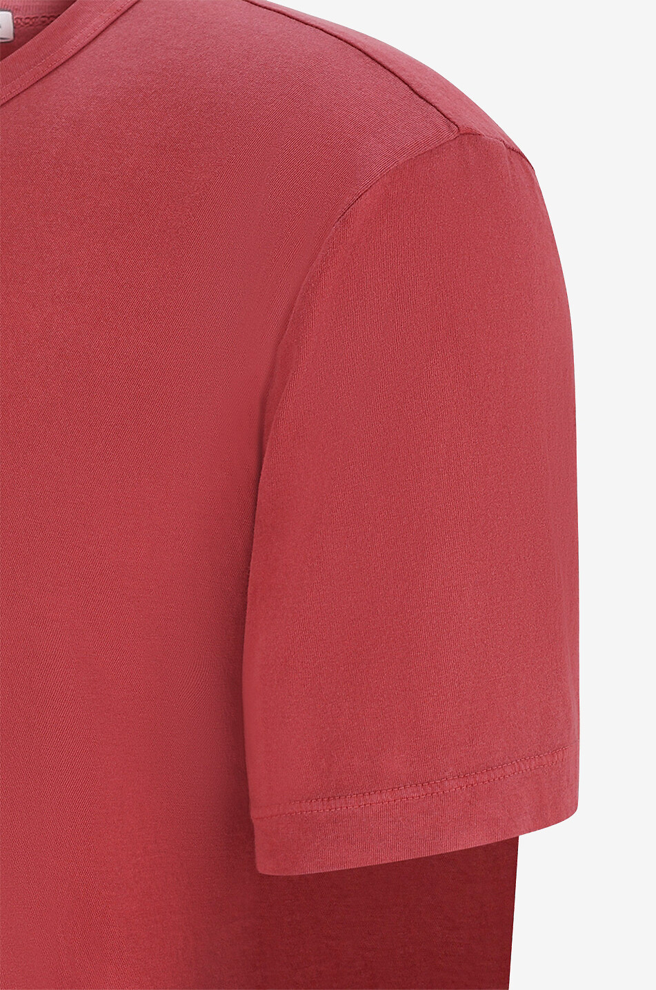 JAMES PERSE T-shirt à col rond et manches courtes en jersey léger Homme ROUGE MOYEN 3