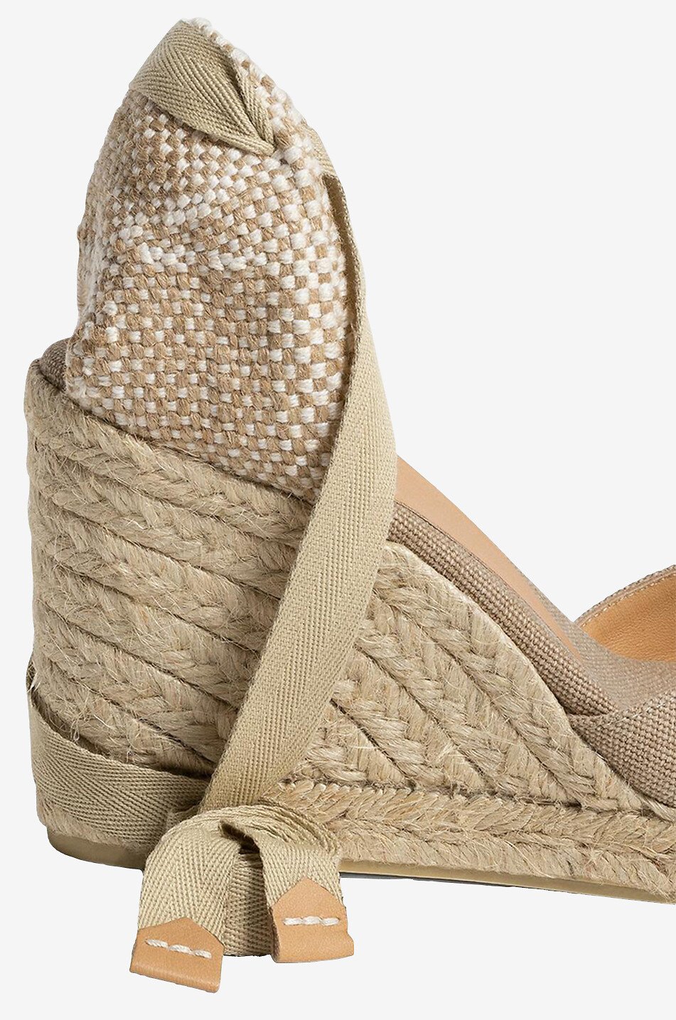 CASTANER Espadrilles mit Keilabsatz aus Segeltuch Carina Damen Hellbeige 3