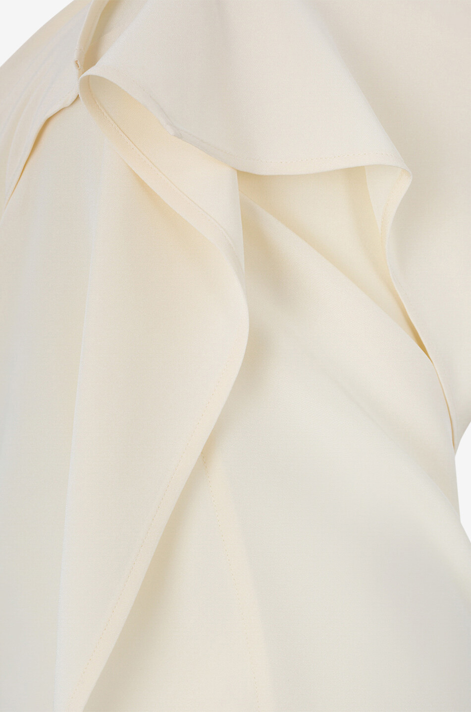 SPORTMAX Sophocle asymmetric silk top Women WHITE 3