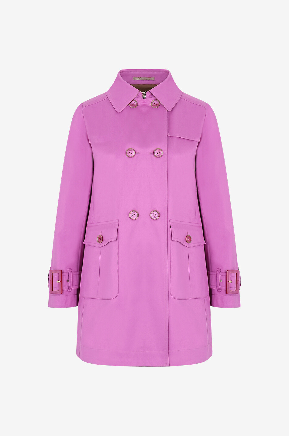 HERNO A-förmiger kurzer Trenchcoat aus wasserabweisendem Twill Delon Damen MITTELROSA 1