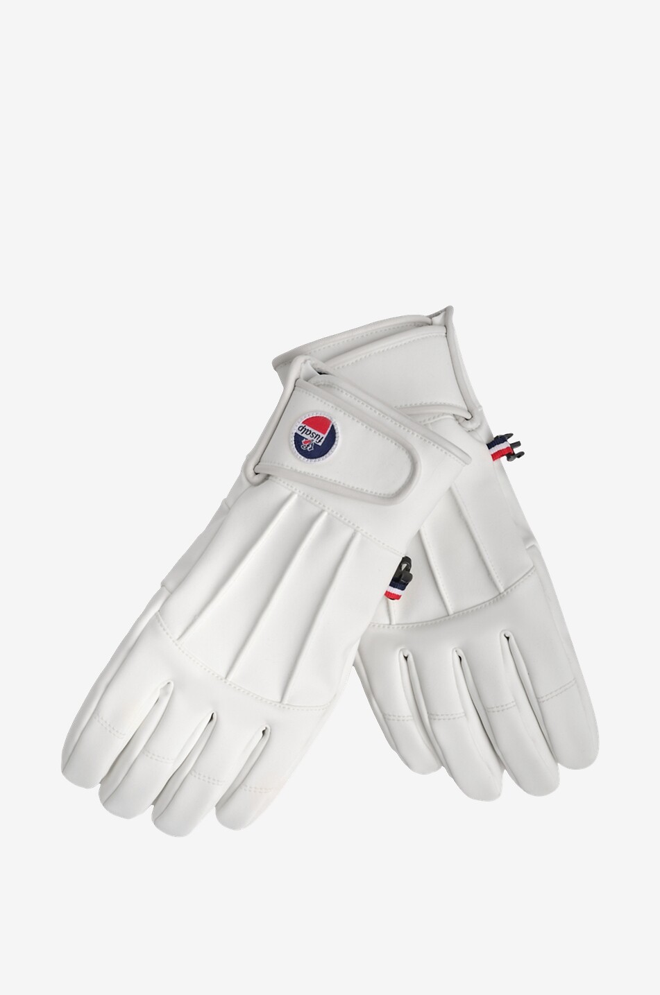 FUSALP Gants de ski en cuir et tissu technique Glacier Femme BLANC 2