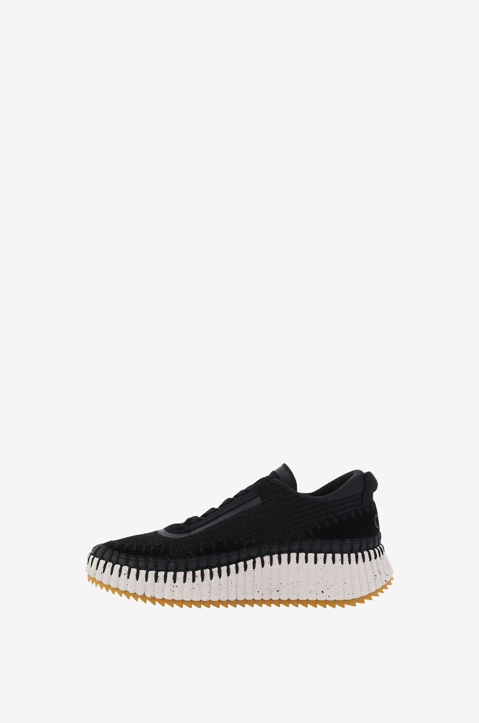 CHLOE Umweltfreundliche niedrige Sneakers aus Mesh Nama Damen SCHWARZ 3