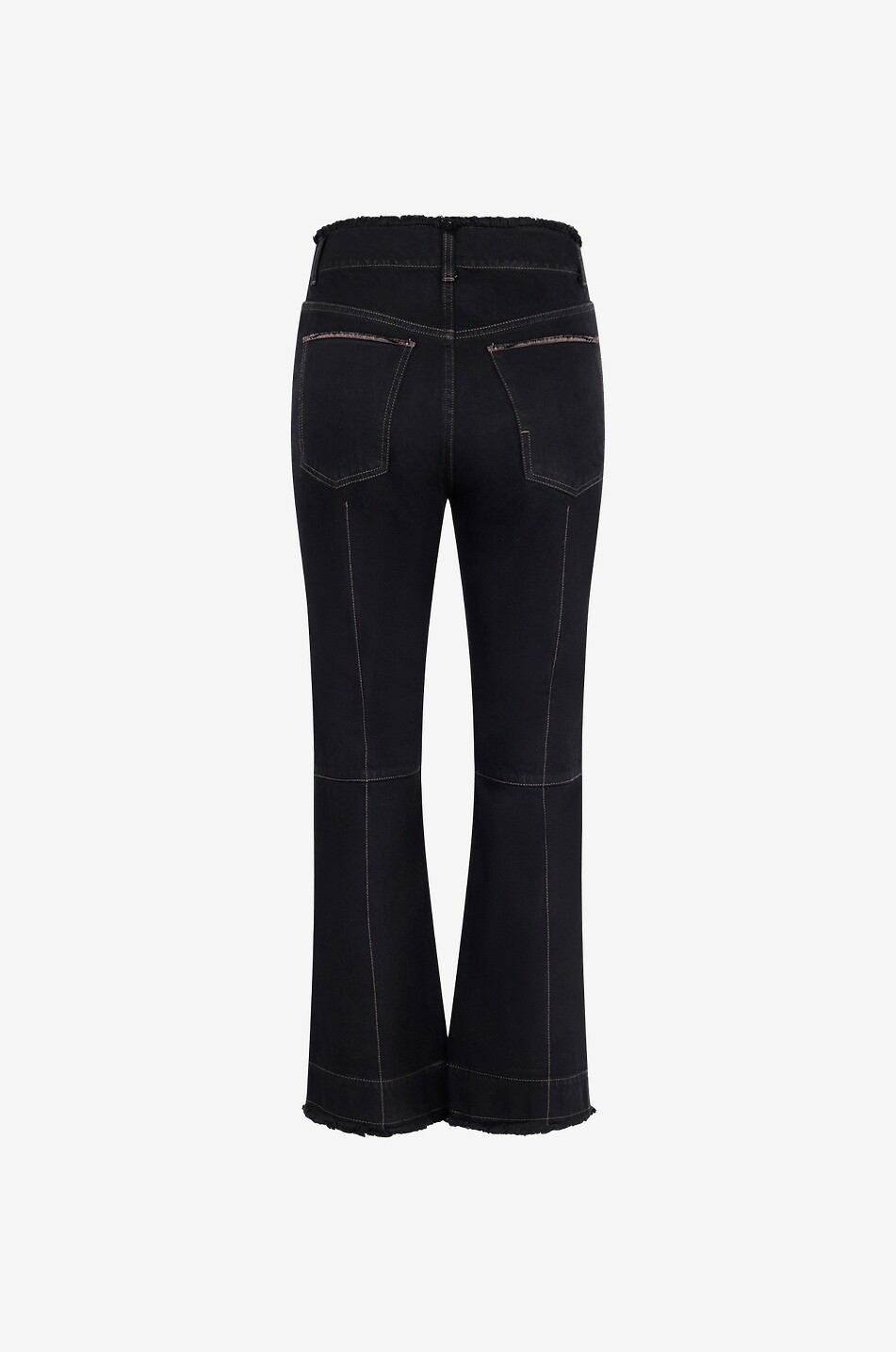 JACQUEMUS Le De Nîmes Linon Court low-rise bootcut jeans Women BLACK 2