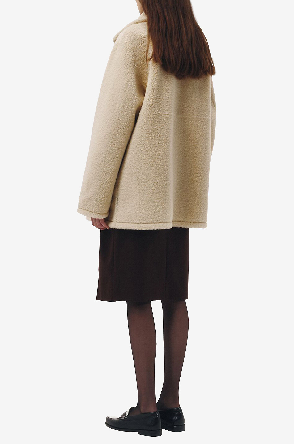 DUNST Midi wrap skirt with slit Women BROWN 7