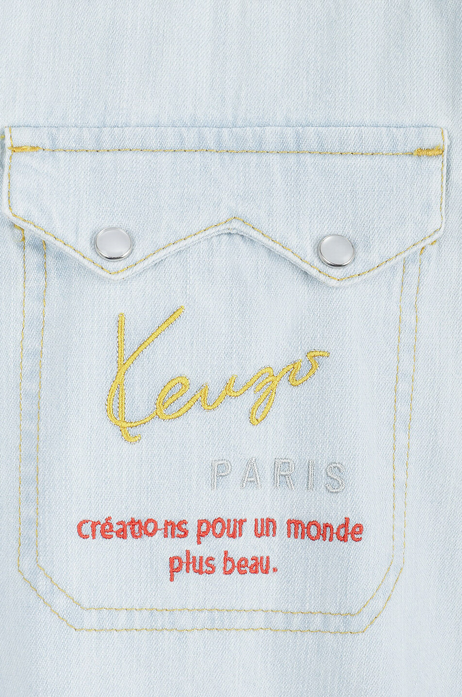 Besticktes Denim-Hemd Kenzo Signature