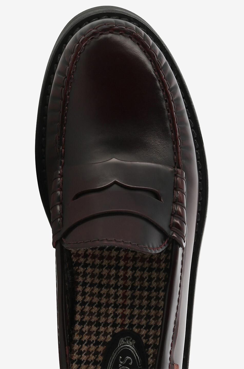 TOD'S Shiny platform loafers with Gommino detail Women DARK RED 5