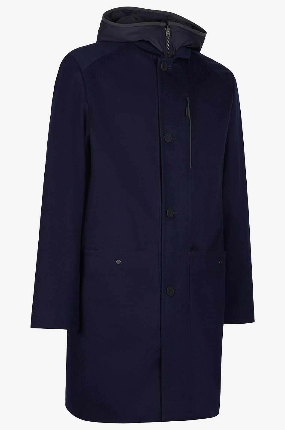 SEASE 2-in-1-Trenchcoat aus Wolle und Kaschmir Drone Trench Herren MITTELBLAU 4