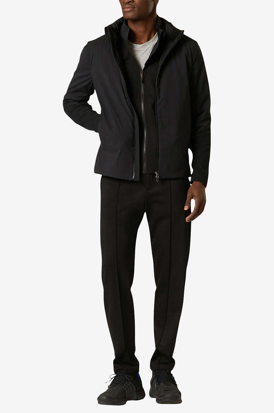 Tailorhood 3.0 hooded bi-material jacket