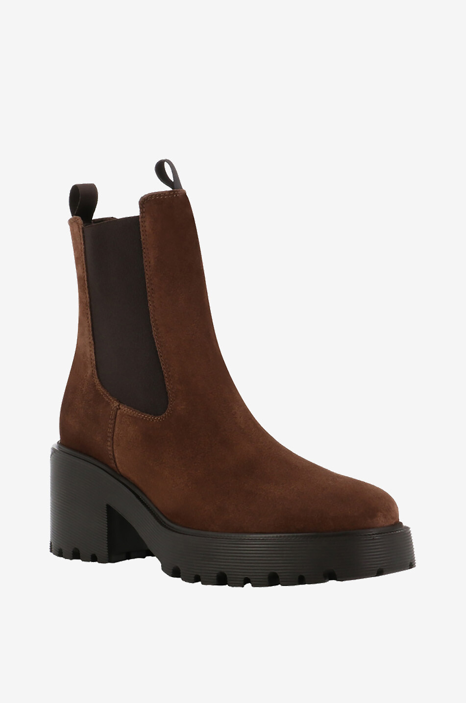 HOGAN H649 heeled suede chelsea ankle boots Women BROWN 1