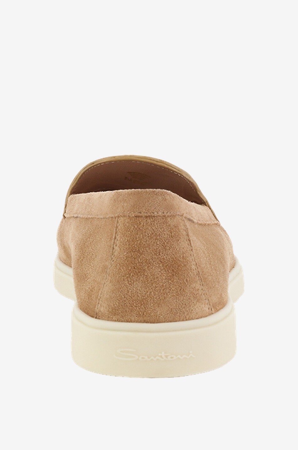 SANTONI Suede loafers with rubber soles Women LIGHT BROWN 4