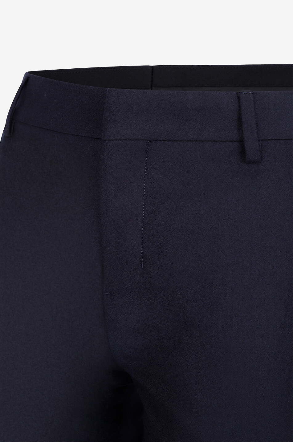 Wool flannel cigarette trousers