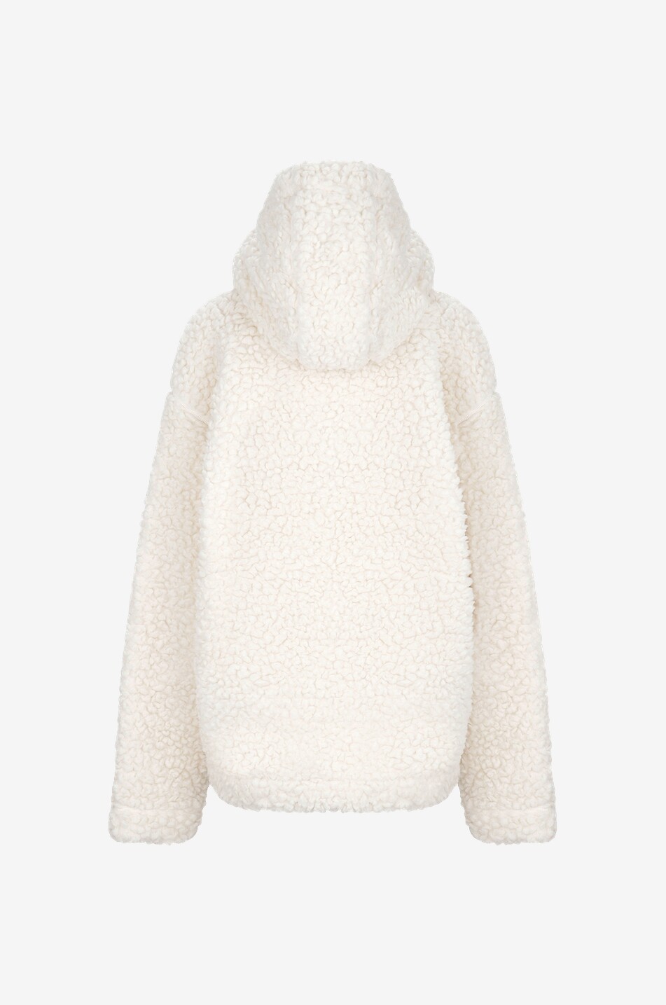 Sweat-shirt oversize à capuche en polaire teddy