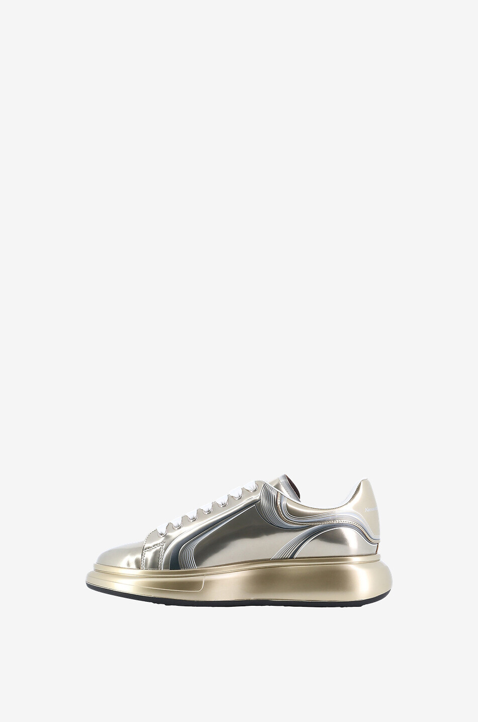 Oversize Curve Tech low-top metallic sneakers