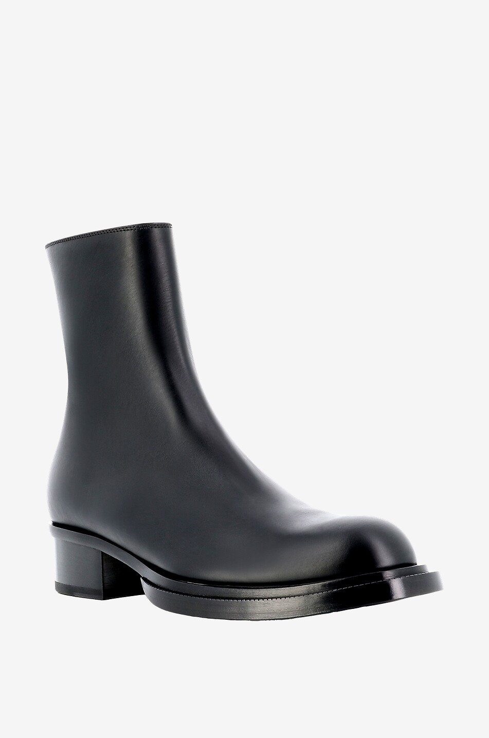 Bottes en cuir lisse