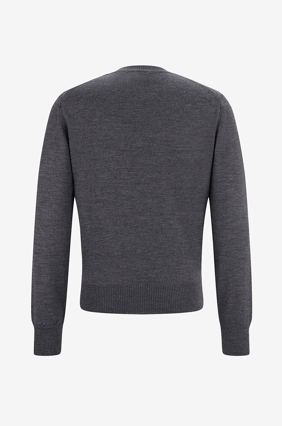 AMI Red Ami de Coeur fine crewneck merino wool jumper Men GREY 2