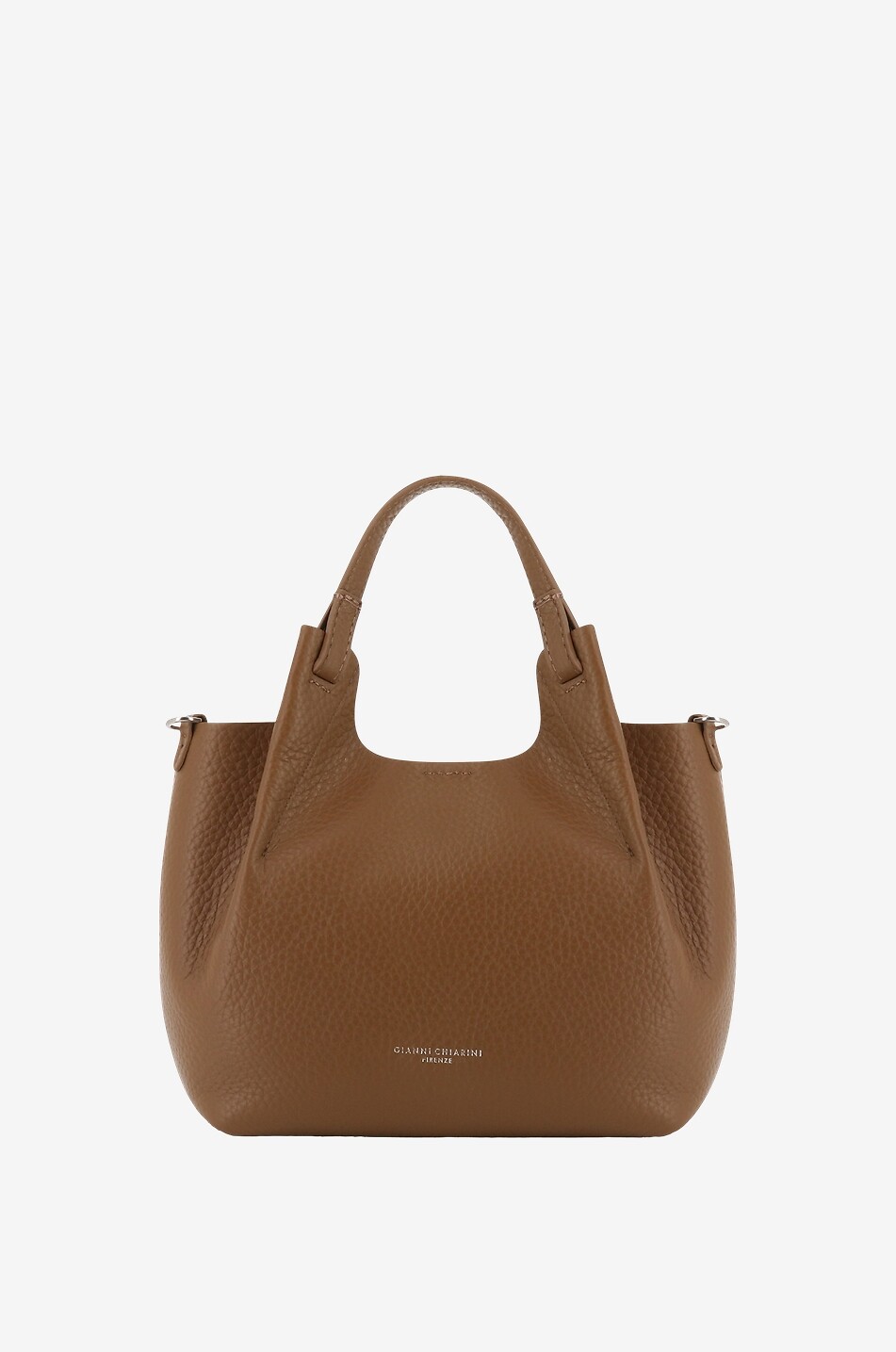 GIANNI CHIARINI Sac à main en cuir grainé Dua Femme MARRON 1