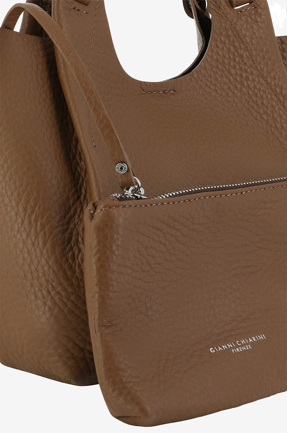 GIANNI CHIARINI Sac à main en cuir grainé Dua Femme MARRON 6