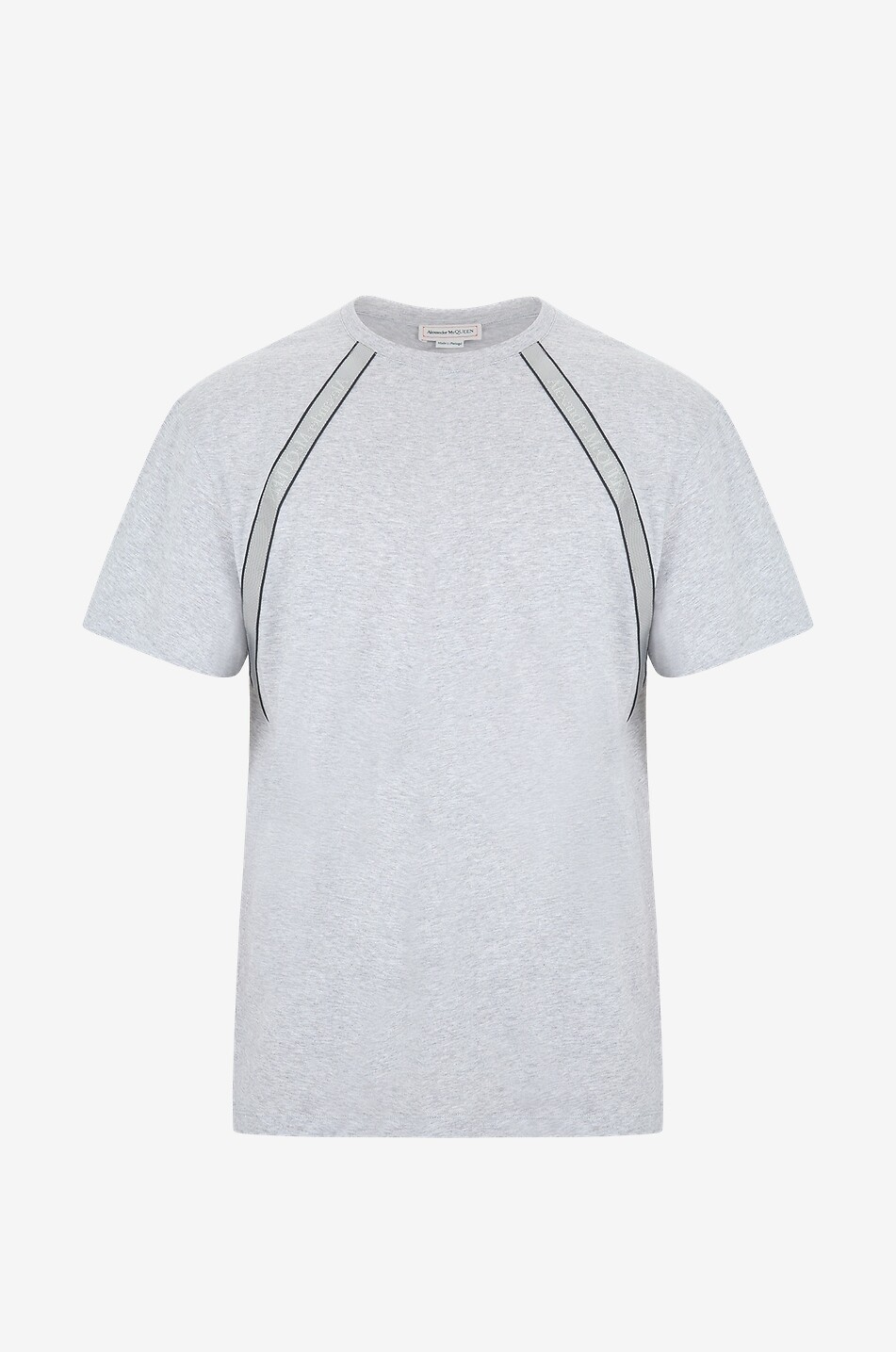 ALEXANDER McQUEEN Meliertes T-Shirt Selvedge Harness Herren GRAU 1