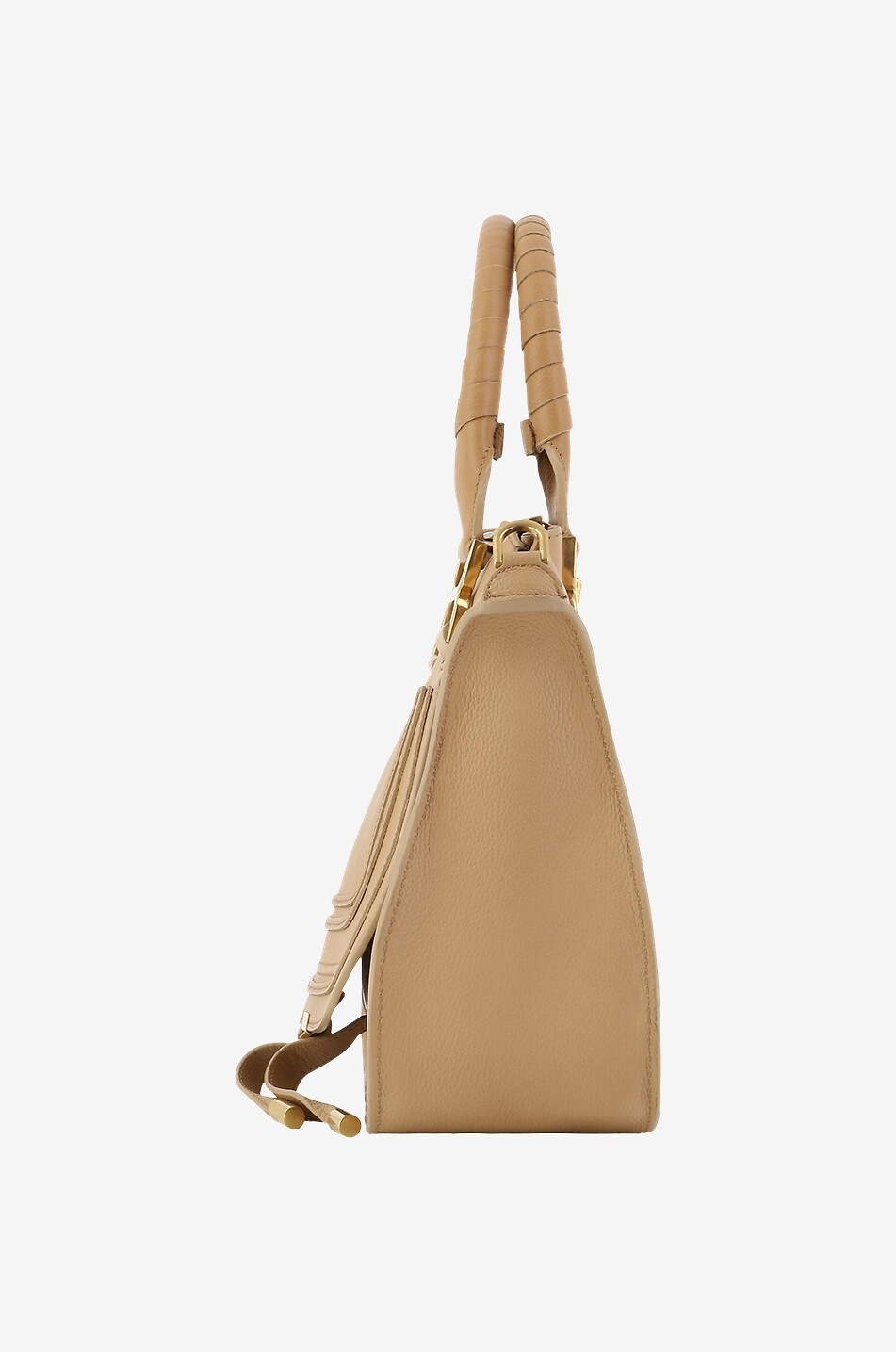 CHLOE Marcie Medium double carry grained leather bag Women BEIGE 4