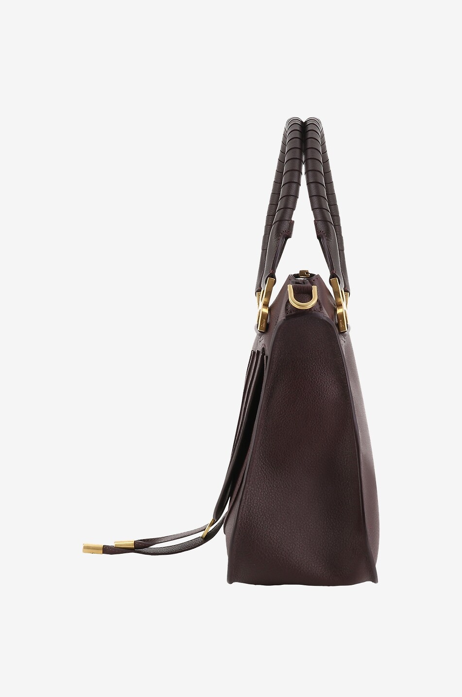 CHLOE Marcie Medium double carry grained leather bag Women PURPLE 4