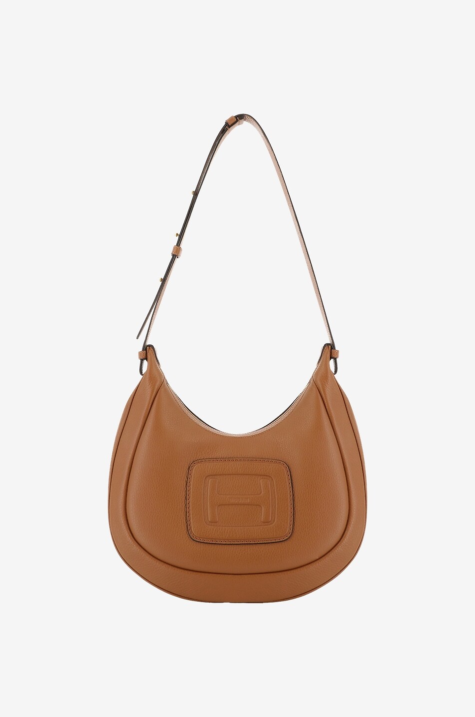 HOGAN Genarbte Hobo-Tasche Hogan-H Mini Damen COGNAC 1