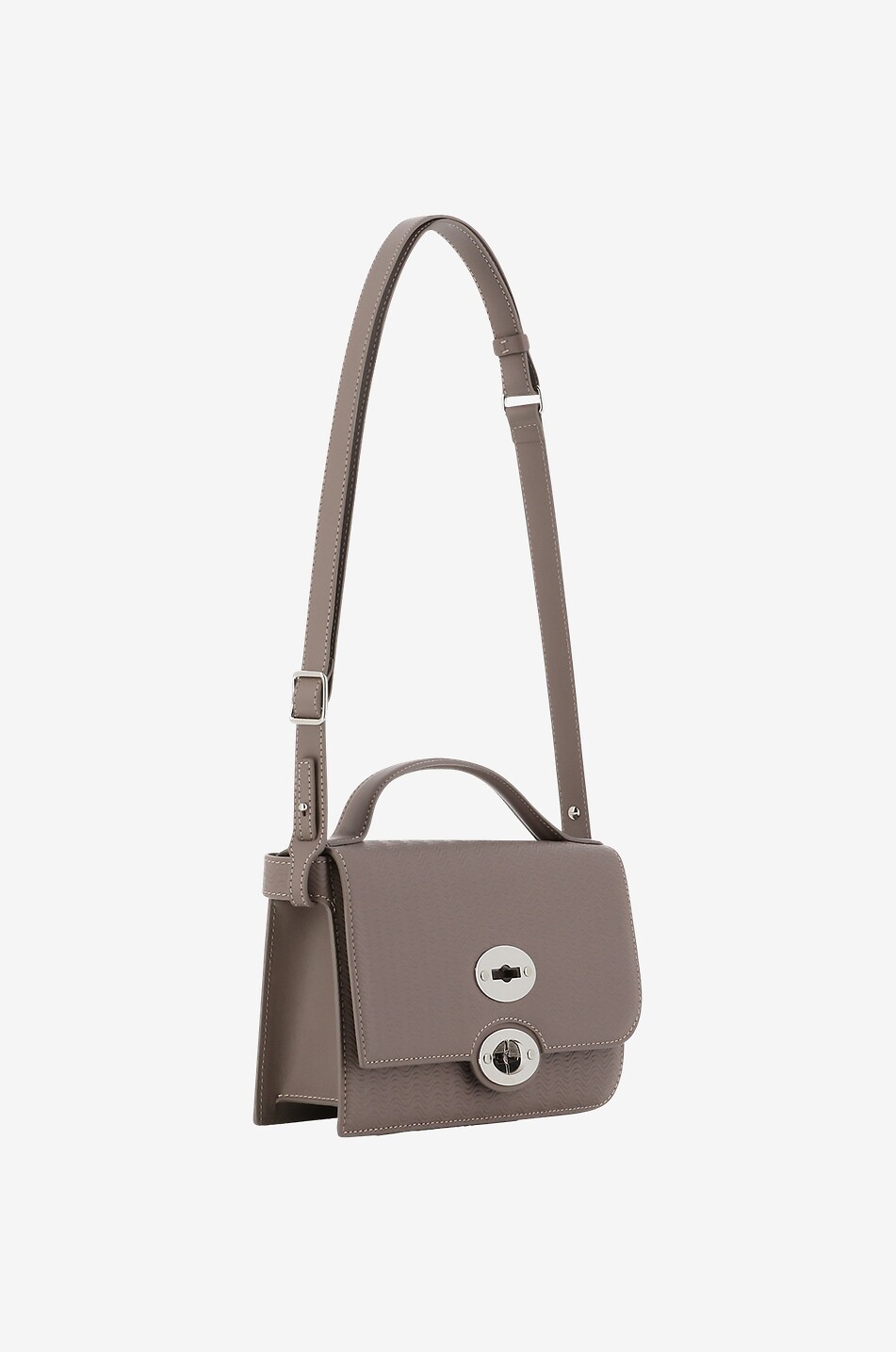 ZANELLATO Schultertasche aus Leder Ella Cachemire Blandine Luxethic Damen GRAU 5