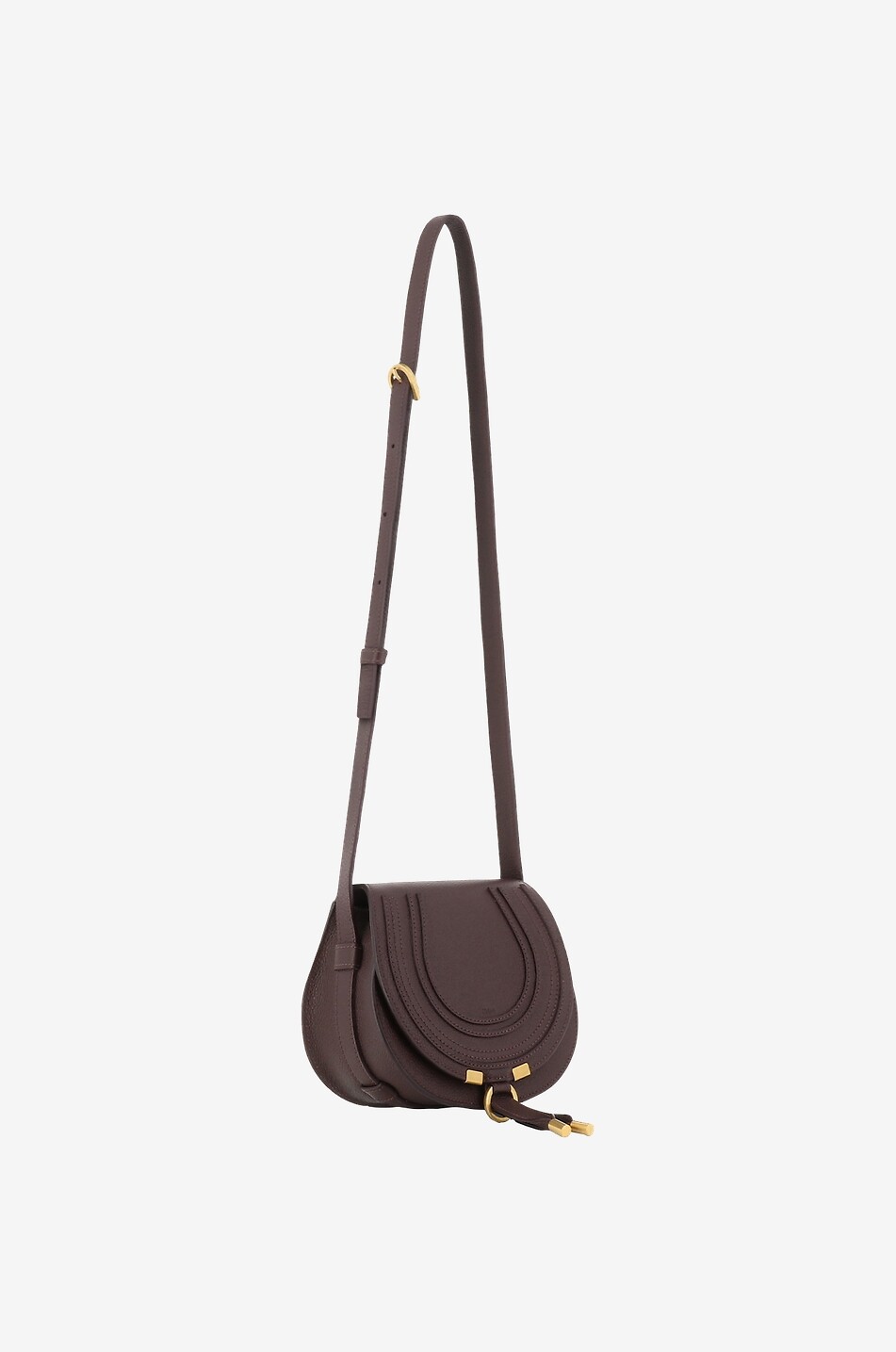 CHLOE Sac porté épaule en cuir grainé Marcie Small Femme VIOLET 2