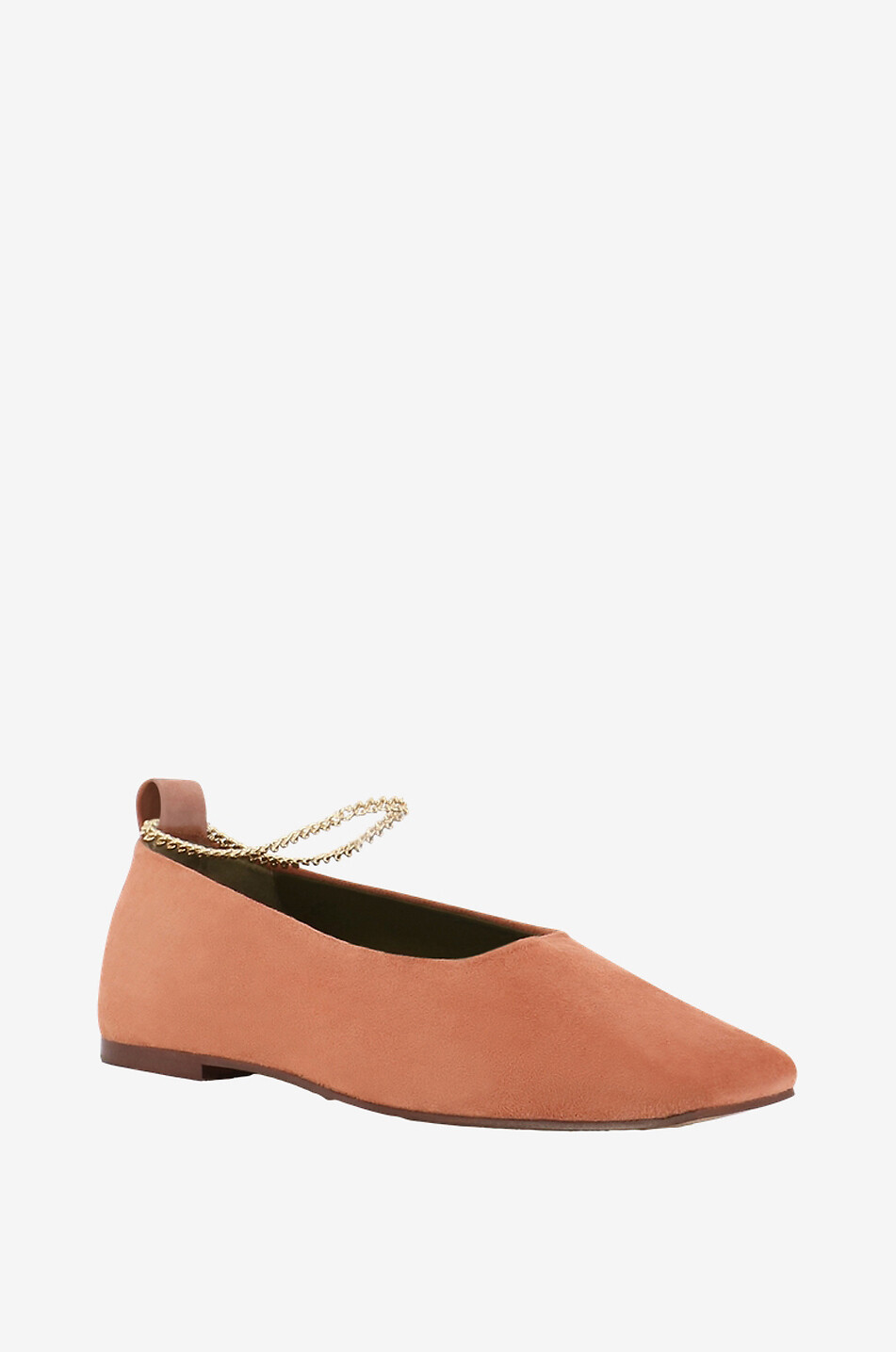 Augusta square-toe leather ballet flats