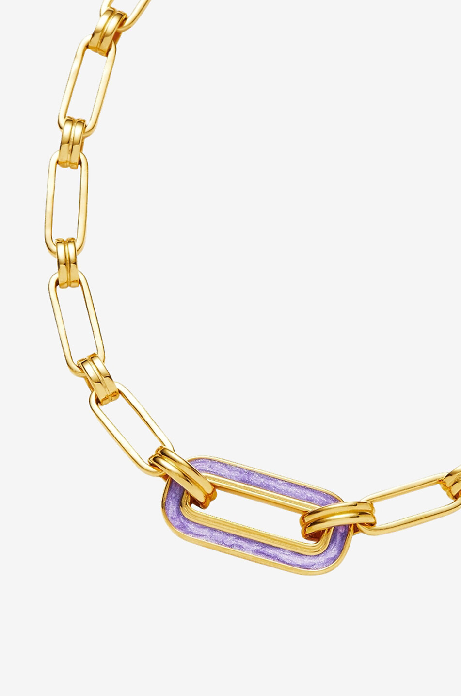 MISSOMA Enamel Haze Floating Pendant gold-tone necklace Women LIGHT PURPLE 2