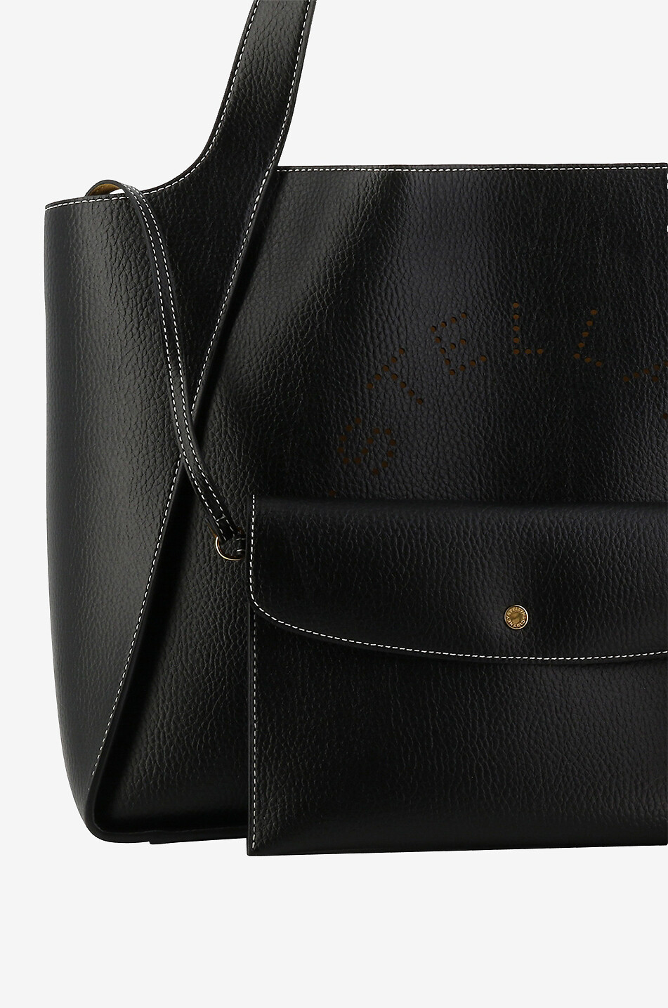 Grosser Shopper aus genarbtem Kunstleder Stella Logo