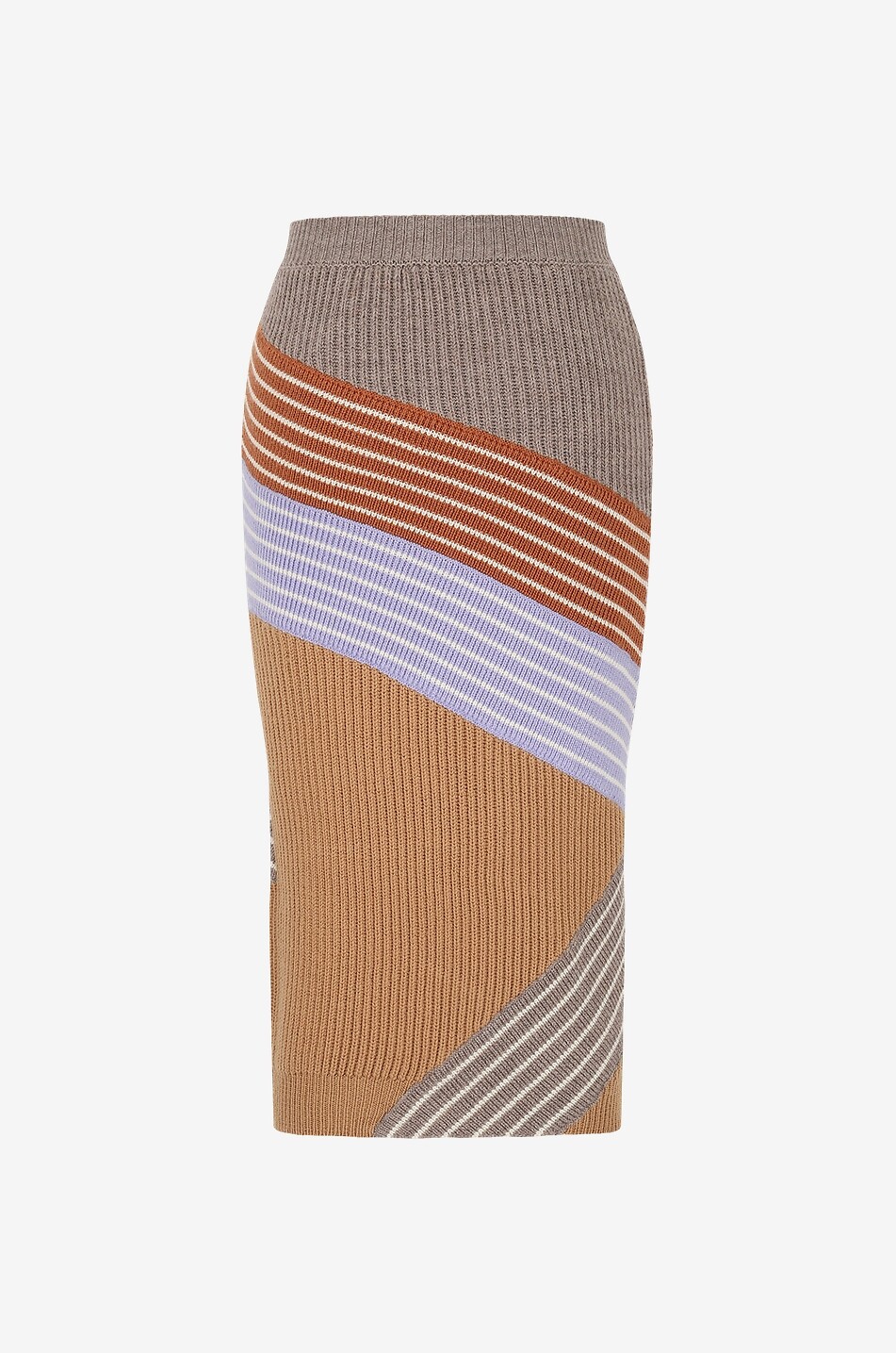 Jupe midi en laine vierge