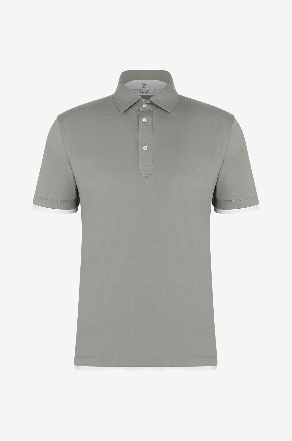 Slim Fit layer style polo shirt in jersey
